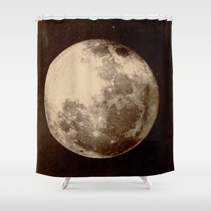 Antique Photo Of The Moon Shower Curtain Gallery Image 1