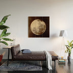 Antique Photo Of The Moon Wood Wall Art Gallery Image 2