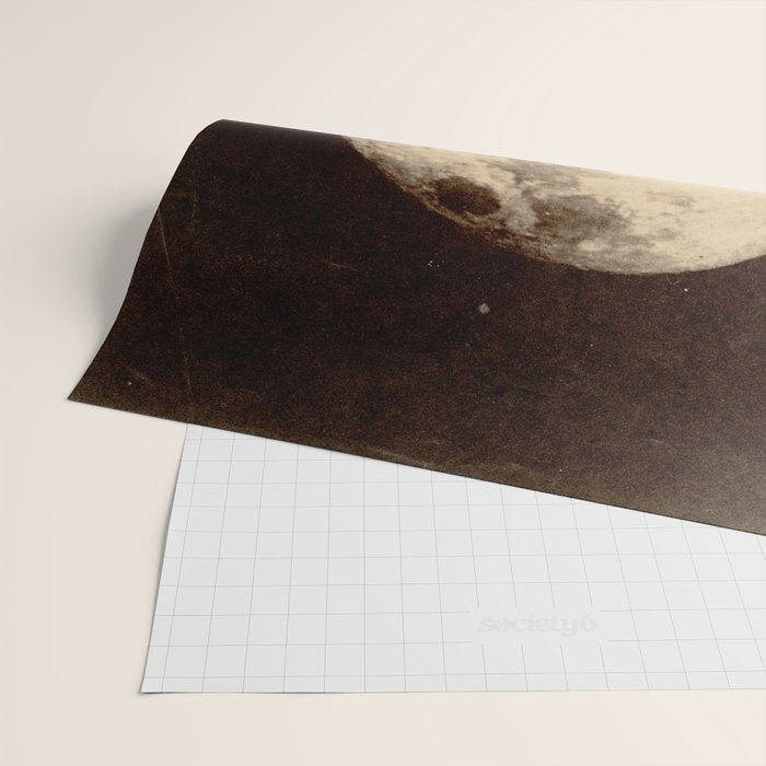 Antique Photo Of The Moon Wrapping Paper Gallery Image 2