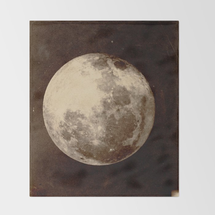 Antique Photo Of The Moon Throw Blanket Gallery Image 2