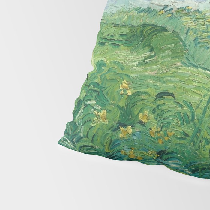 Green Wheat Fields, Auvers, 1890, Vincent van Gogh Pillow Sham Gallery Image 4