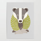 Whimsical Badger Poster Gallery Image 4