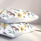 Horses and Sunflowers, Horse Art, Horse Decor, Yellow Flowers, Equestrian Art Pillow Sham Gallery Image 3