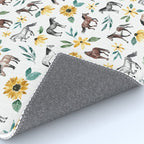 Horses and Sunflowers, Horse Art, Horse Decor, Yellow Flowers, Equestrian Art Rug Gallery Image 4