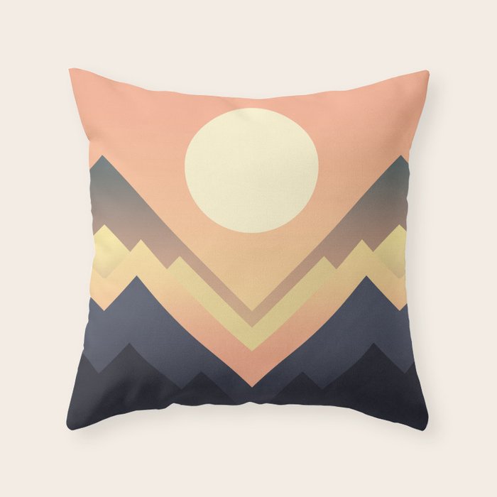 The Sun Rises Throw Pillow Gallery Image 1