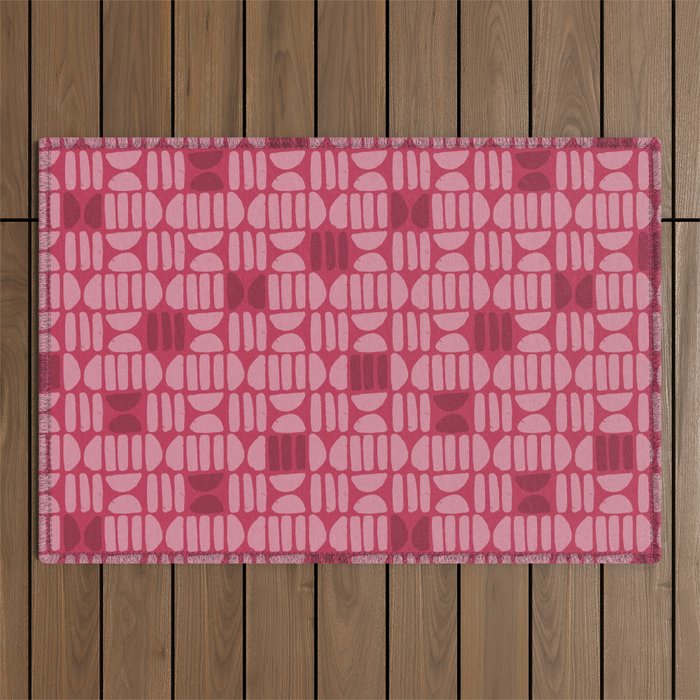 Boho Minimalism . Viva Magenta Outdoor Rug Gallery Image 1