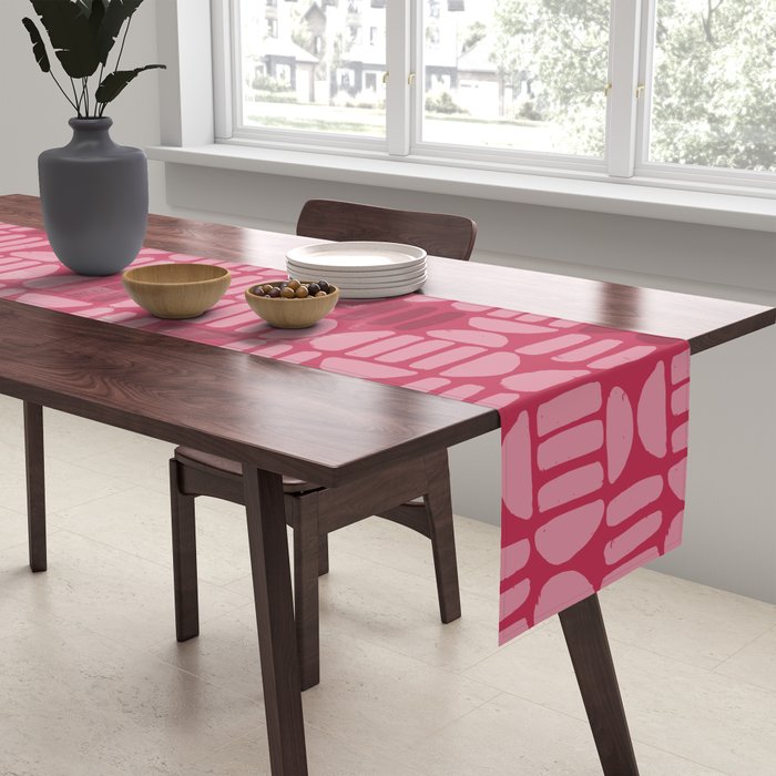 Boho Minimalism . Viva Magenta Table Runner Gallery Image 2