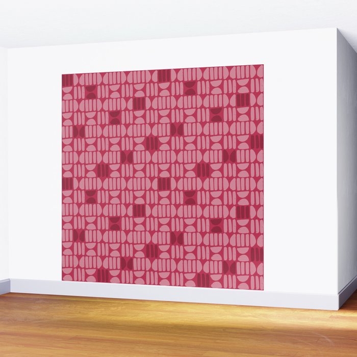 Boho Minimalism . Viva Magenta Wall Mural Gallery Image 2