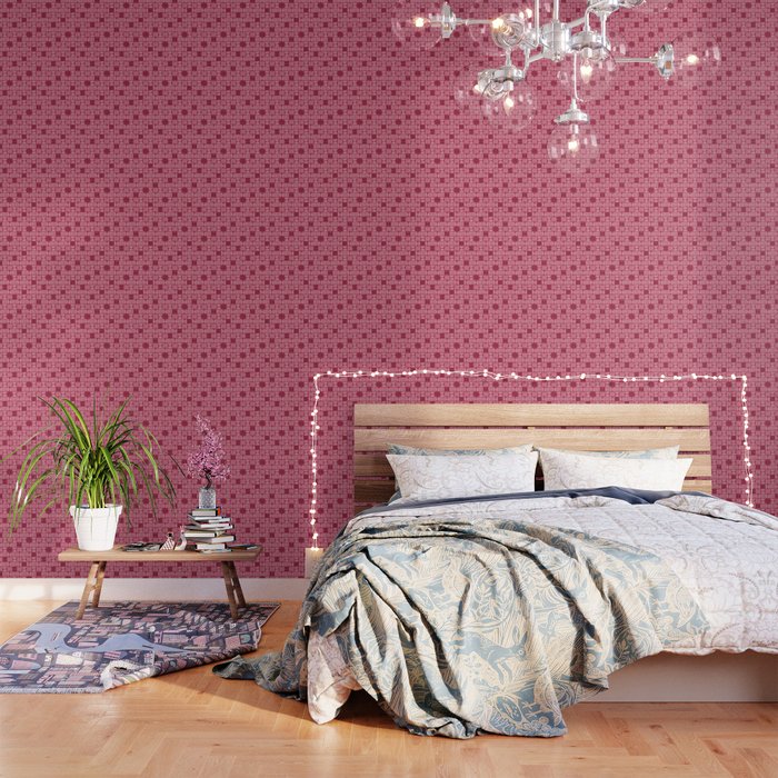 Boho Minimalism . Viva Magenta Wallpaper Gallery Image 1