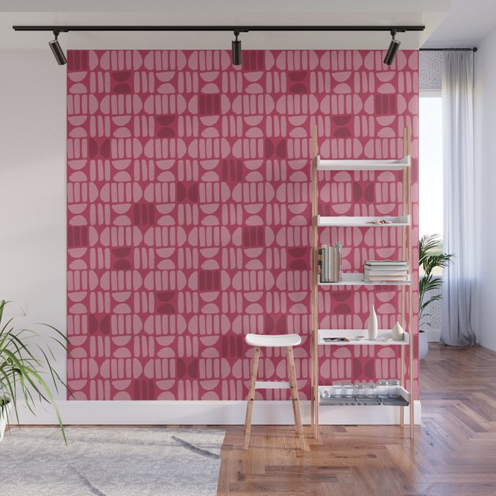 Boho Minimalism . Viva Magenta Wall Mural Gallery Image 1