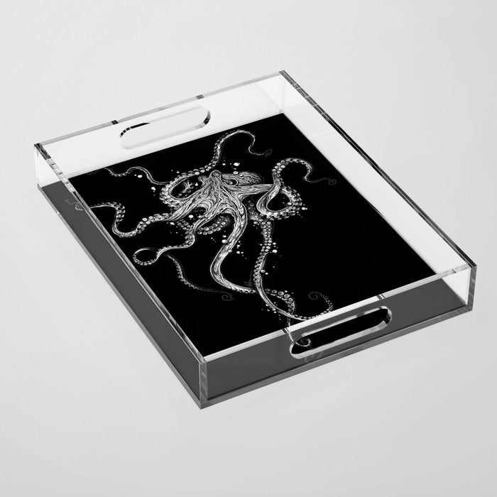 Octopus (black) Acrylic Tray Gallery Image 1