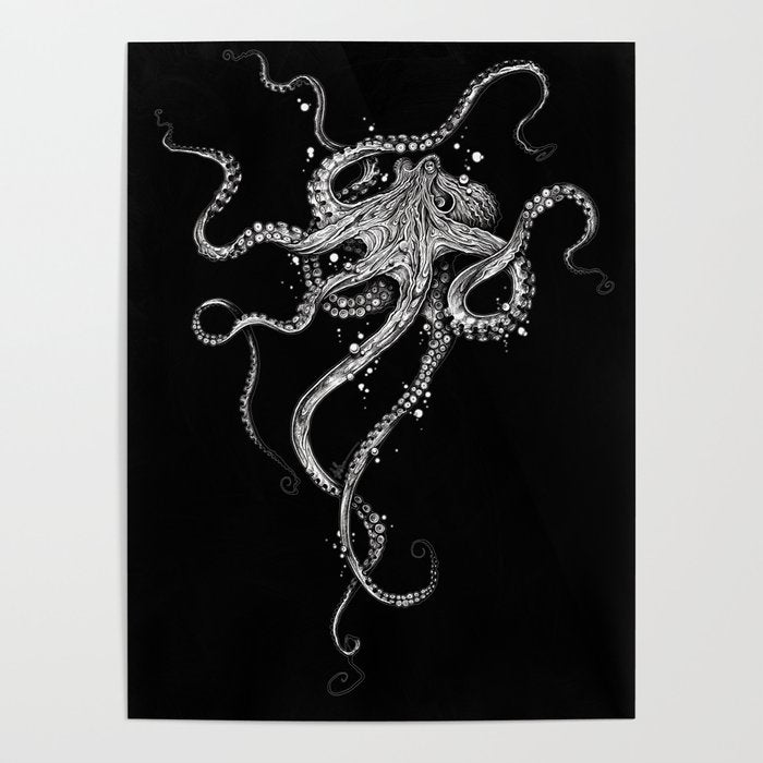 Octopus (black) Poster Gallery Image 4