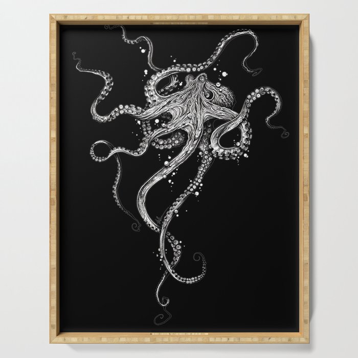 Octopus (black) Serving Tray Gallery Image 1