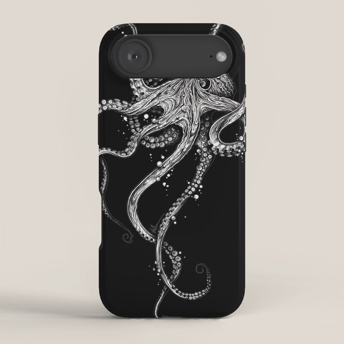 Octopus (black) iPhone Case