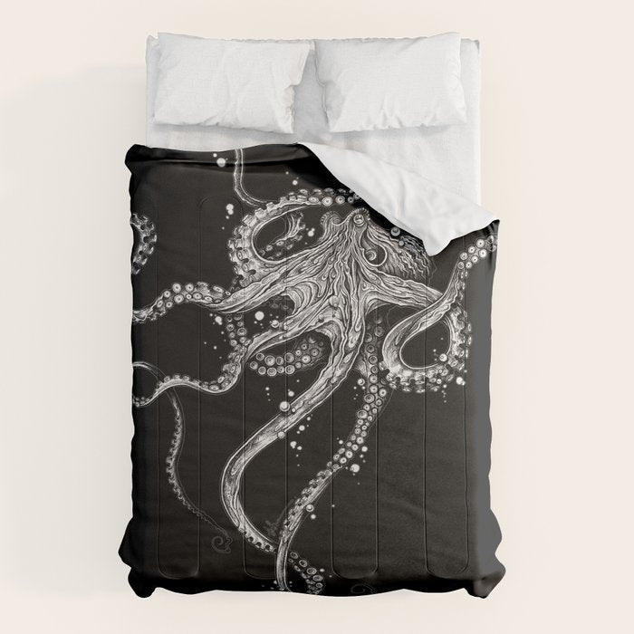 Octopus (black) Comforter Gallery Image 6