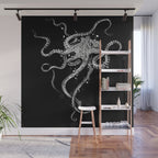 Octopus (black) Wall Mural Gallery Image 1