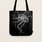 Octopus (black) Tote Bag Gallery Image 1