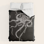 Octopus (black) Duvet Cover Gallery Image 6