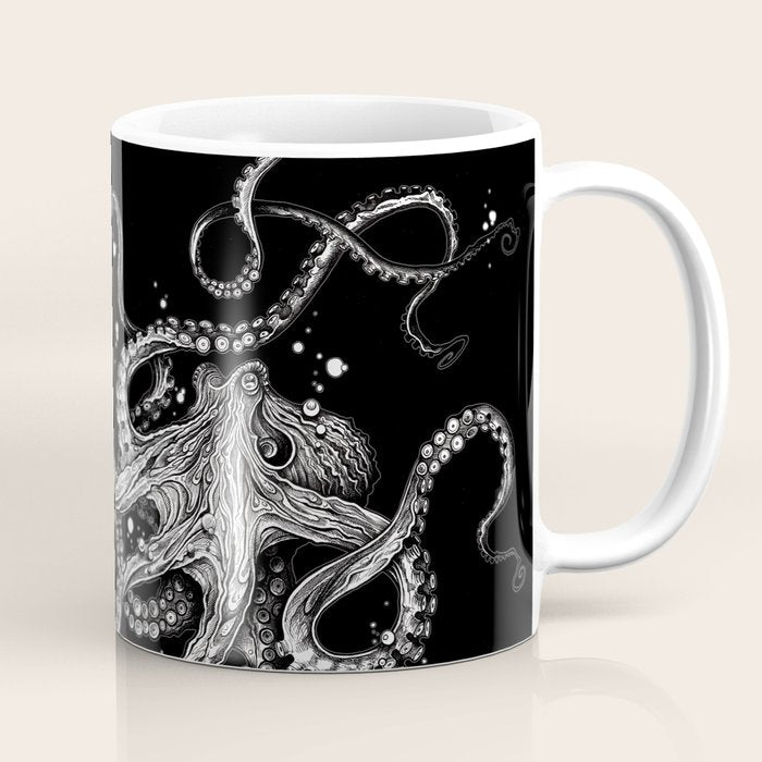 Octopus (black) Coffee Mug Gallery Image 1
