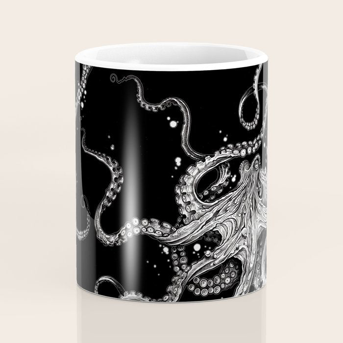 Octopus (black) Coffee Mug Gallery Image 4