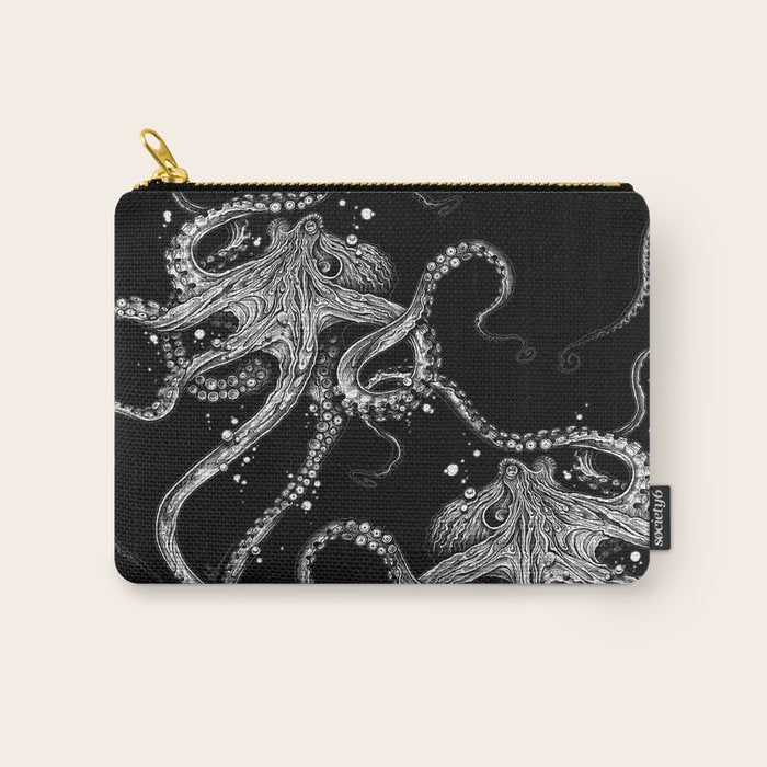 Octopus (black) Carry All Pouch Gallery Image 1