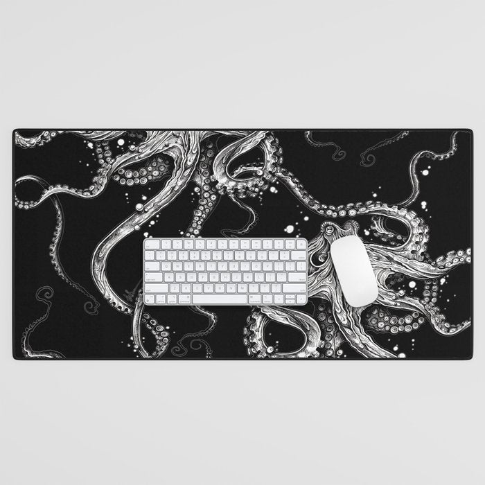 Octopus (black) Desk Mat Gallery Image 1