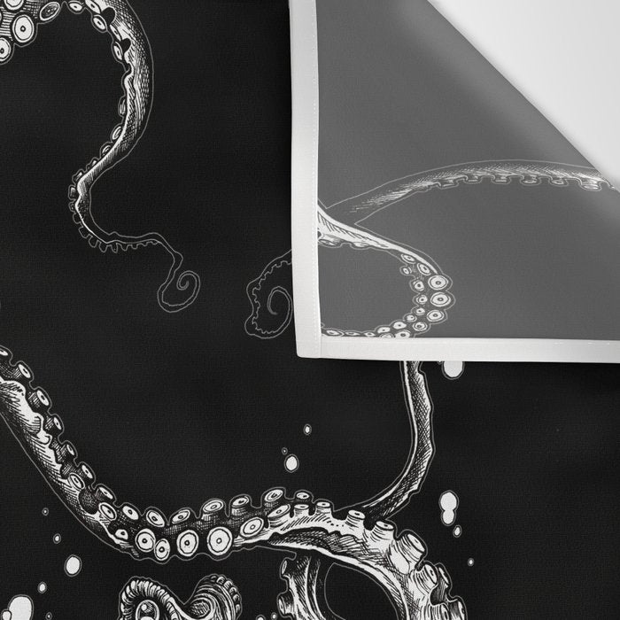 Octopus (black) Wall Tapestry Gallery Image 3