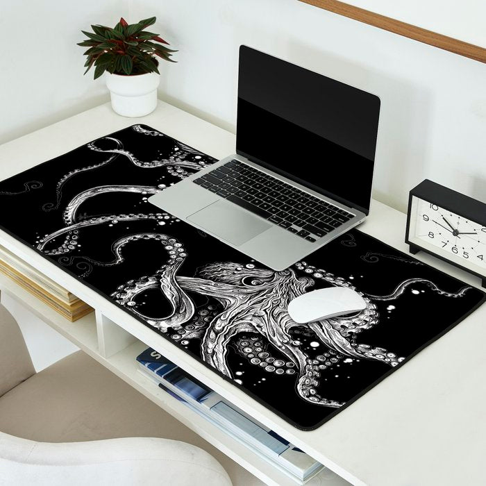Octopus (black) Desk Mat Gallery Image 2
