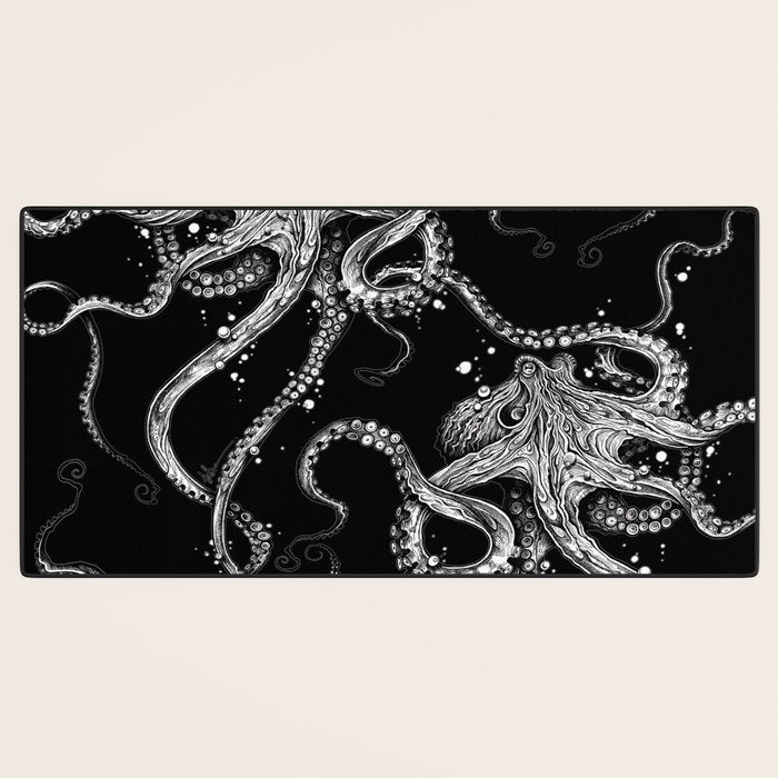 Octopus (black) Desk Mat Gallery Image 3