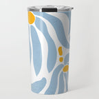 Light Blue flowers  Travel Mug Gallery Image 1
