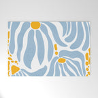 Light Blue flowers  Welcome Mat Gallery Image 1