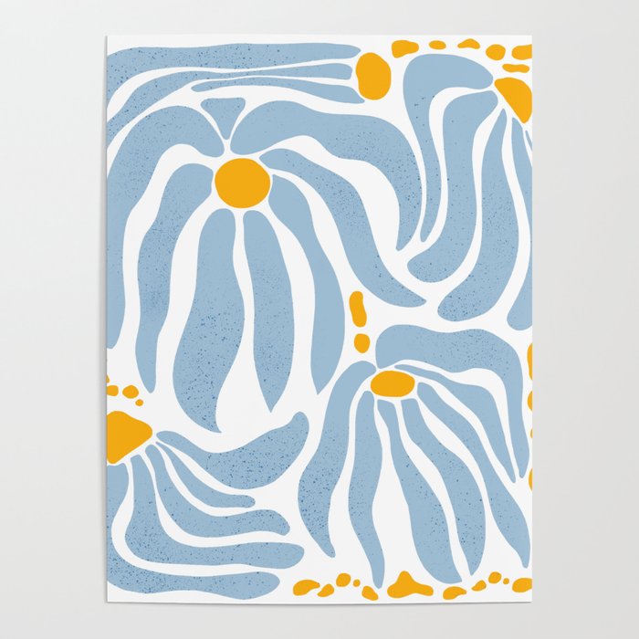 Light Blue flowers  Poster
