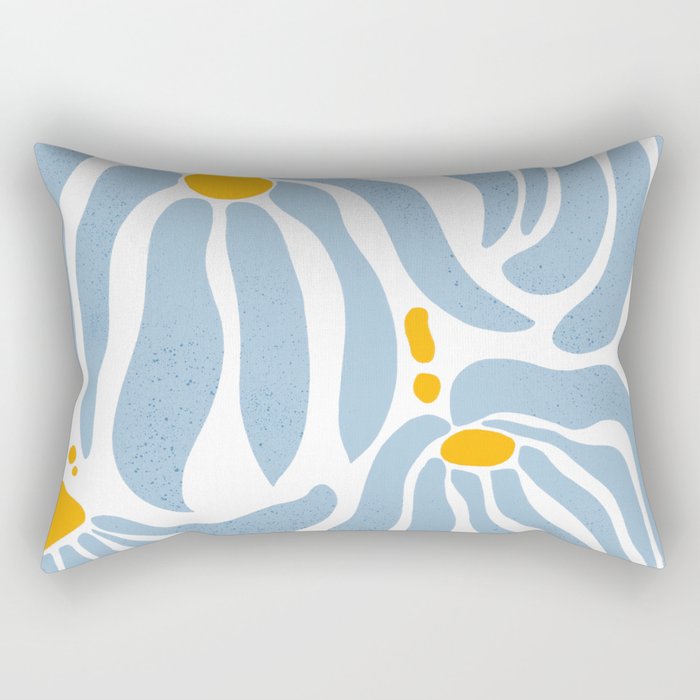 Light Blue flowers  Rectangular Pillow Gallery Image 2