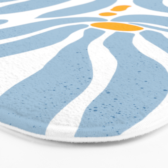 Light Blue flowers  Bath Mat Gallery Image 3