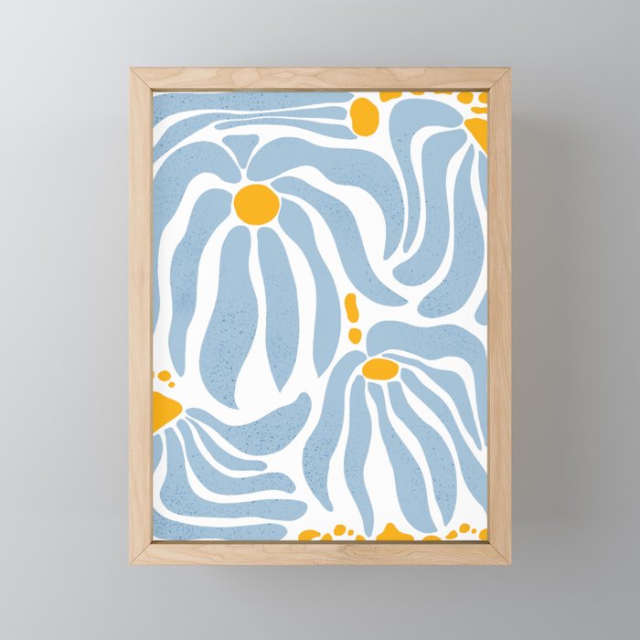 Light Blue flowers  Mini Art Print Gallery Image 1