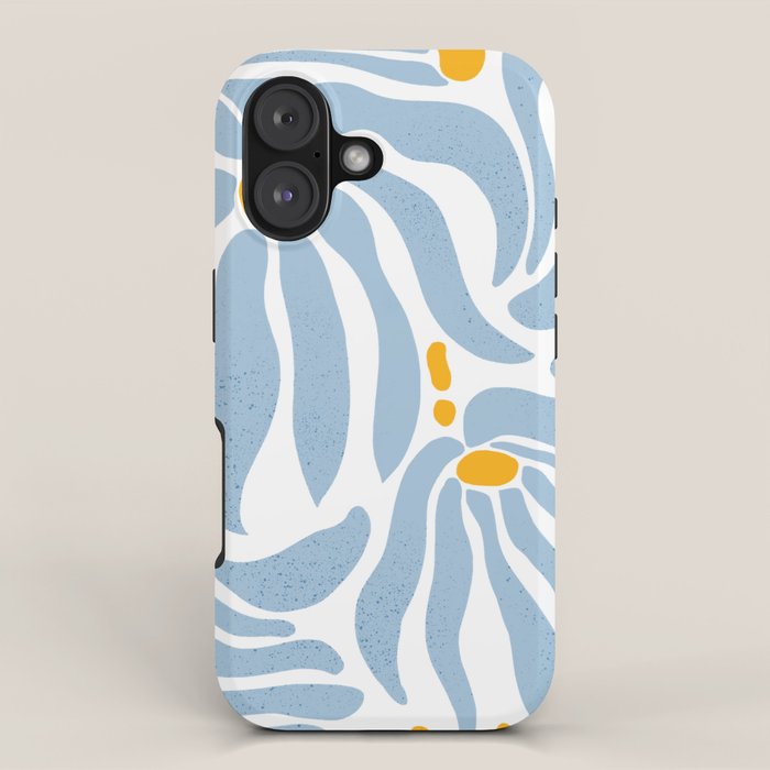 Light Blue flowers  iPhone Case Gallery Image 1