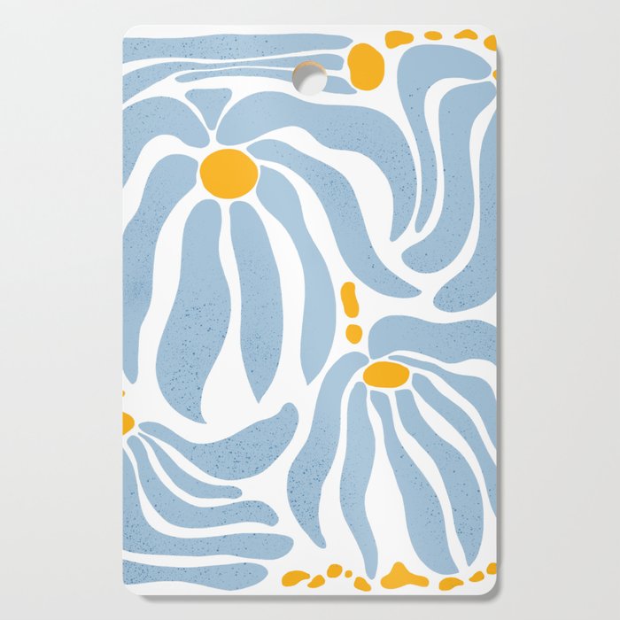 Light Blue flowers  Cutting Board Gallery Image 1