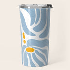 Light Blue flowers  Travel Mug Gallery Image 2