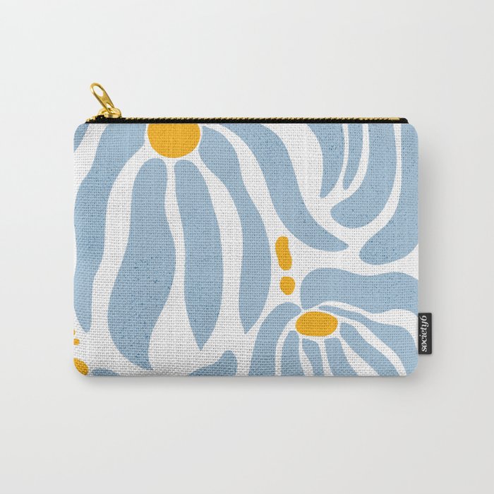 Light Blue flowers  Carry All Pouch Gallery Image 1