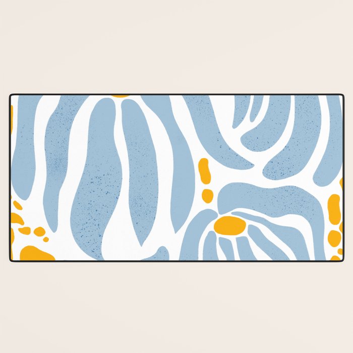 Light Blue flowers  Desk Mat Gallery Image 3