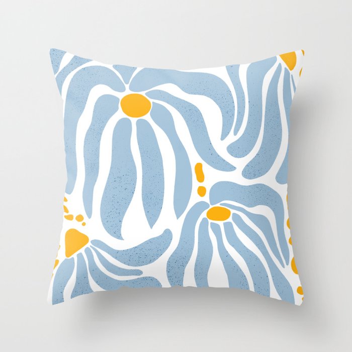 Light Blue flowers  Throw Pillow Gallery Image 6