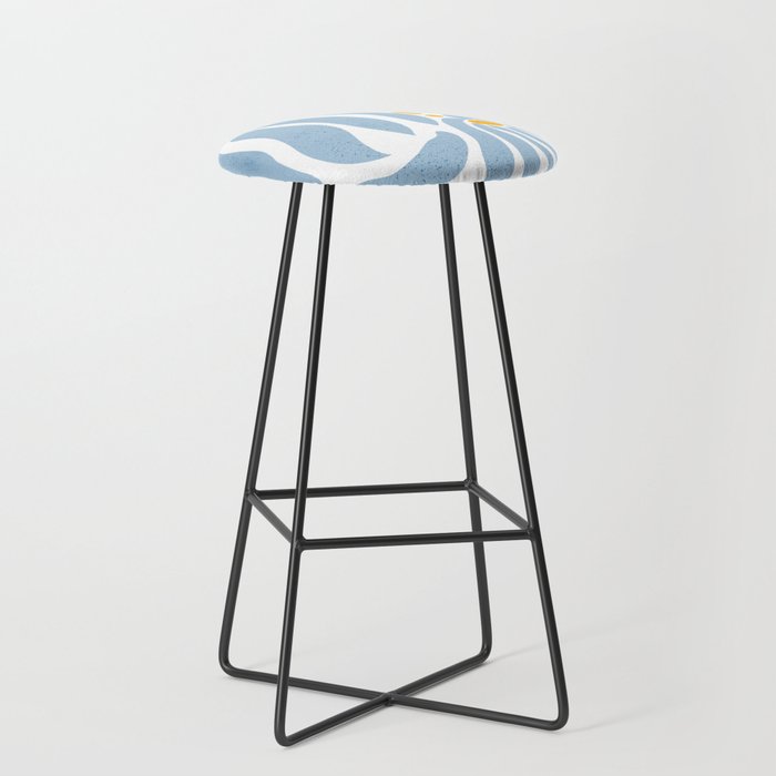 Light Blue flowers  Stool Gallery Image 1