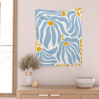 Light Blue flowers  Wall Tapestry Gallery Image 2