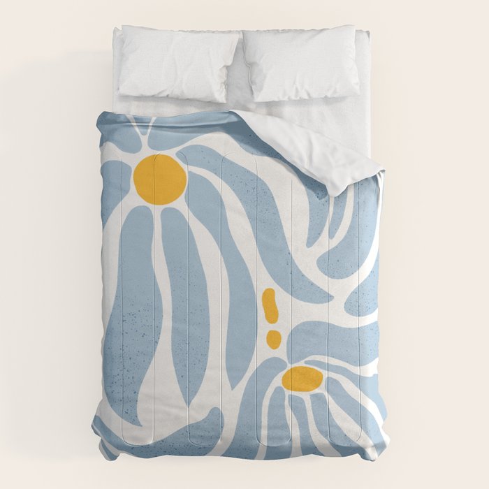 Light Blue flowers  Comforter Gallery Image 6