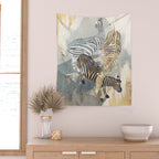 Metallic Zebras Wall Tapestry Gallery Image 2