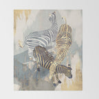 Metallic Zebras Throw Blanket Gallery Image 2