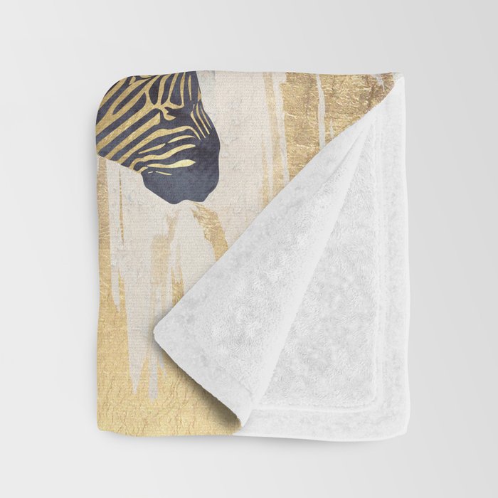 Metallic Zebras Throw Blanket Gallery Image 3