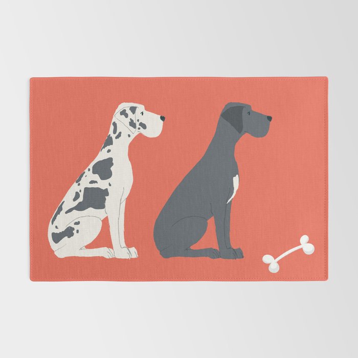 Great Dane Dog Illustration Rug Gallery Image 2