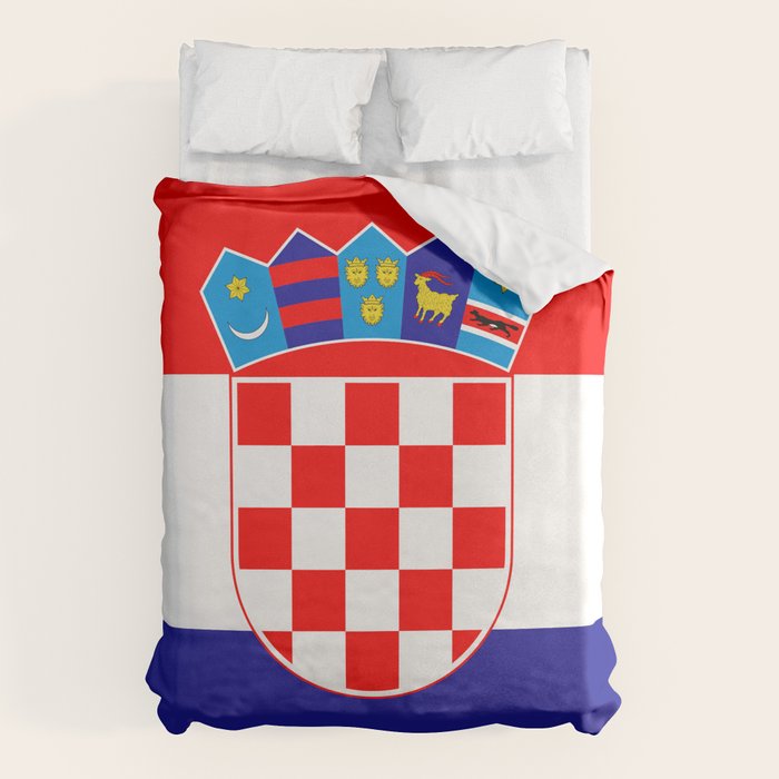 Flag of Croatia Duvet Cover