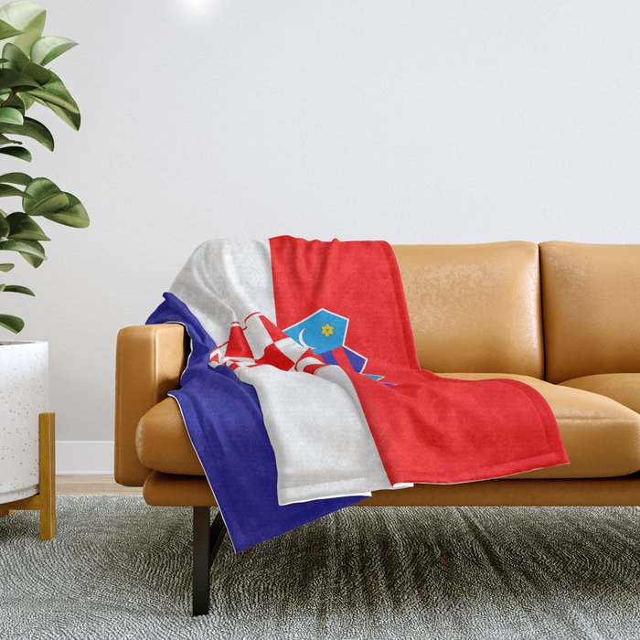 Flag of Croatia Throw Blanket Gallery Image 1